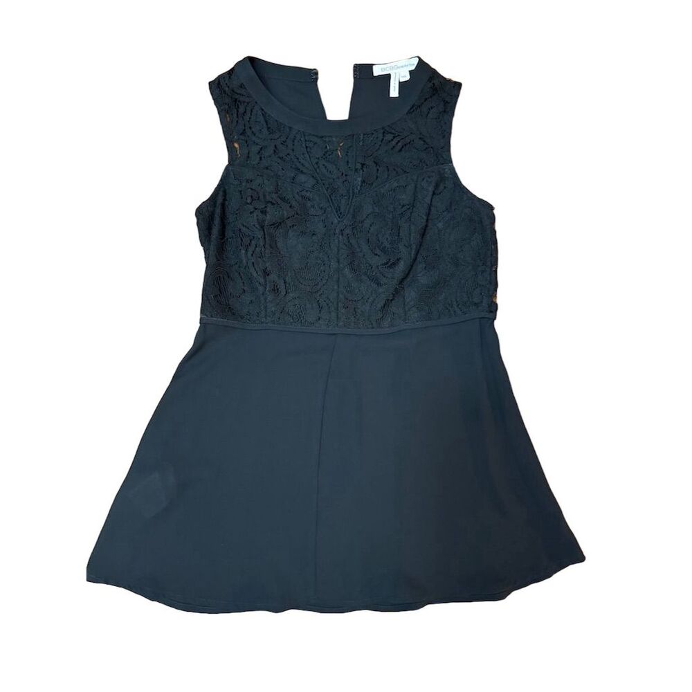 BCBGeneration Women's XXS Black Lace Sleeveless